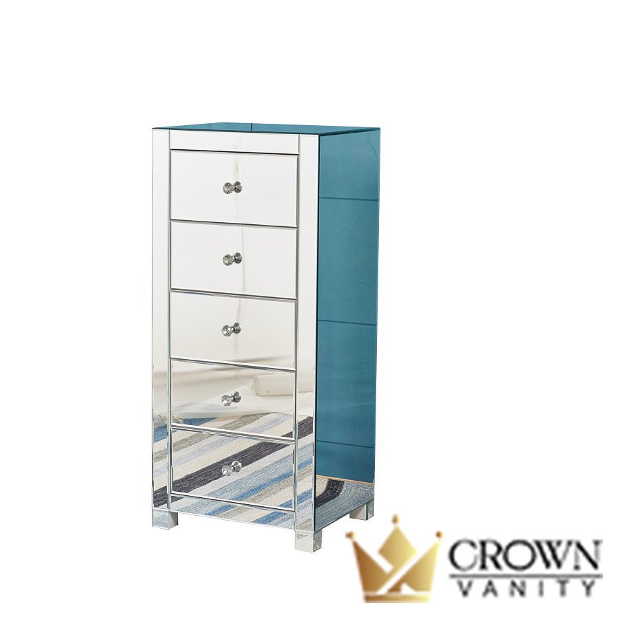Hollywood Makeup Vanity Station Mirrored Chest CrownVanity